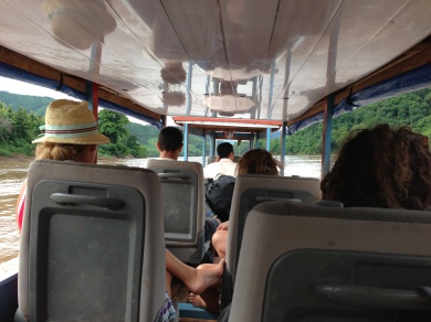 Aboard our slow boat to Luang Prabang
