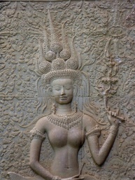 The Only Apsara (female spirit) Carving That is Smiling/Showing Her Teeth Out of Almost 2000 Throughout Angkor Wat Temple