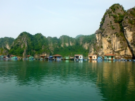 Fishing Village in Ha Long Bay